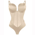 Mesh-Panel Push-Up-Bodysuit