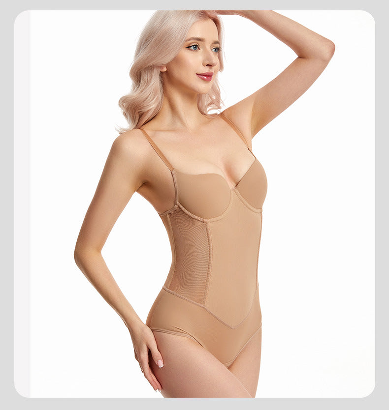 Mesh-Panel-Shapewear-Bodysuit