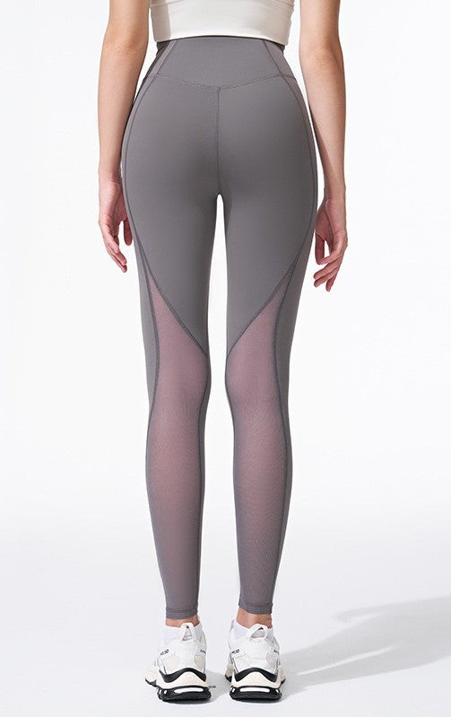 Sculpting legging met hoge taille en mesh-panelen