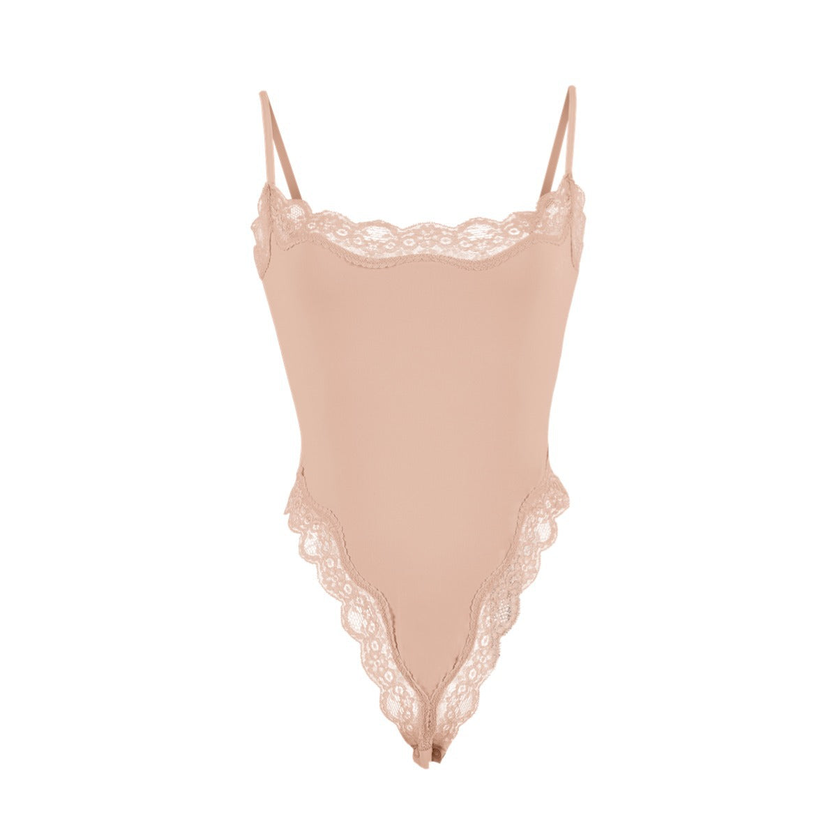 Spitzenbesetzter Cami-Bodysuit