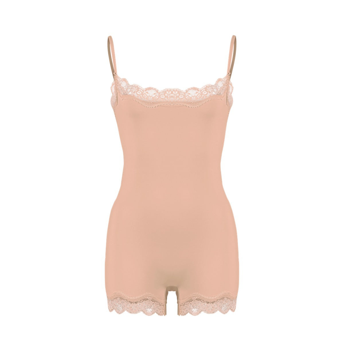 Spitzenbesetzte formende Bodysuit-Shorts