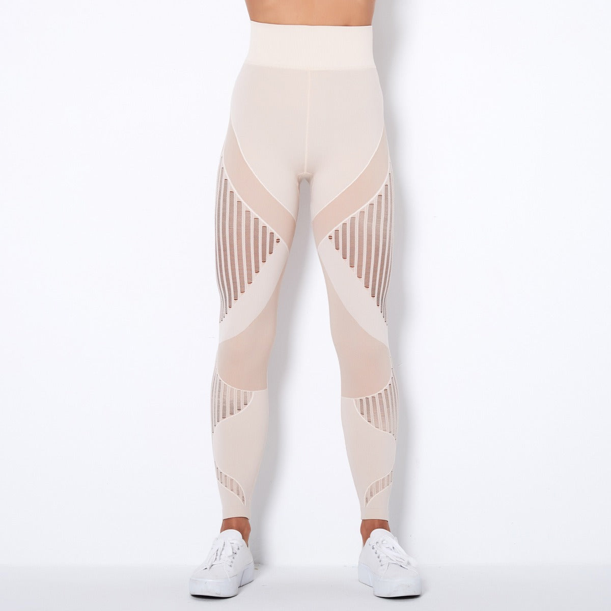Naadloze Mesh Sculpting Legging met Hoge Taille