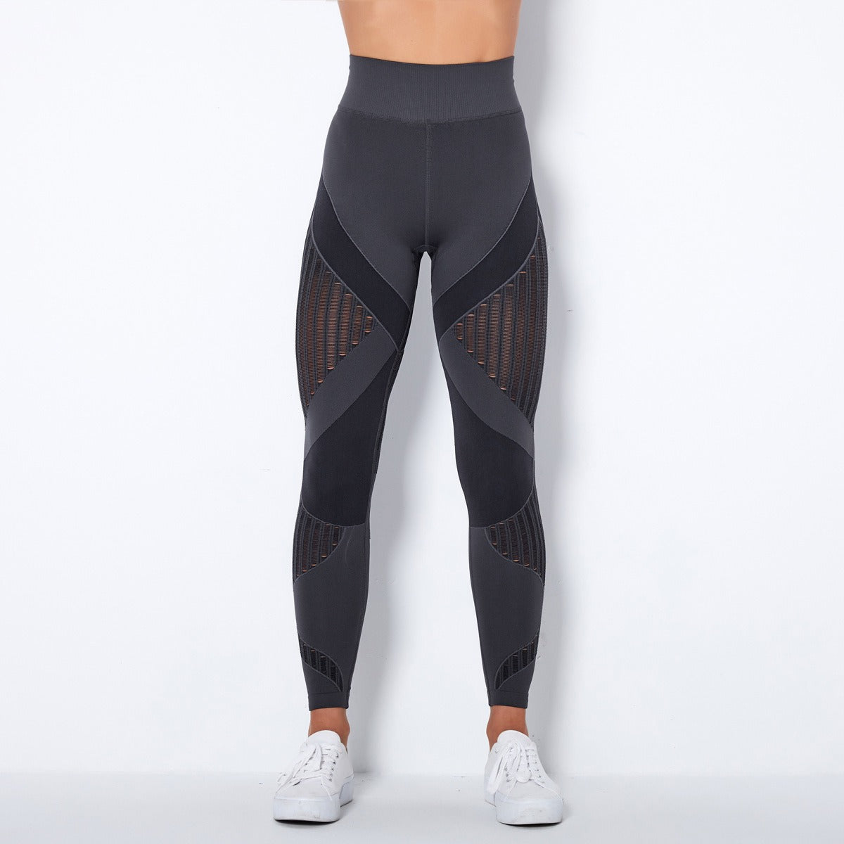 Naadloze Mesh Sculpting Legging met Hoge Taille