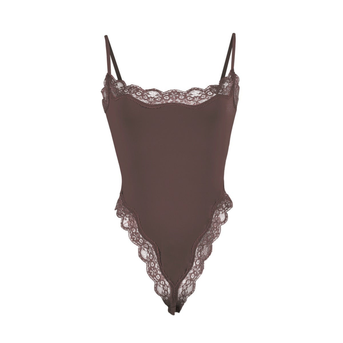 Spitzenbesetzter Cami-Bodysuit