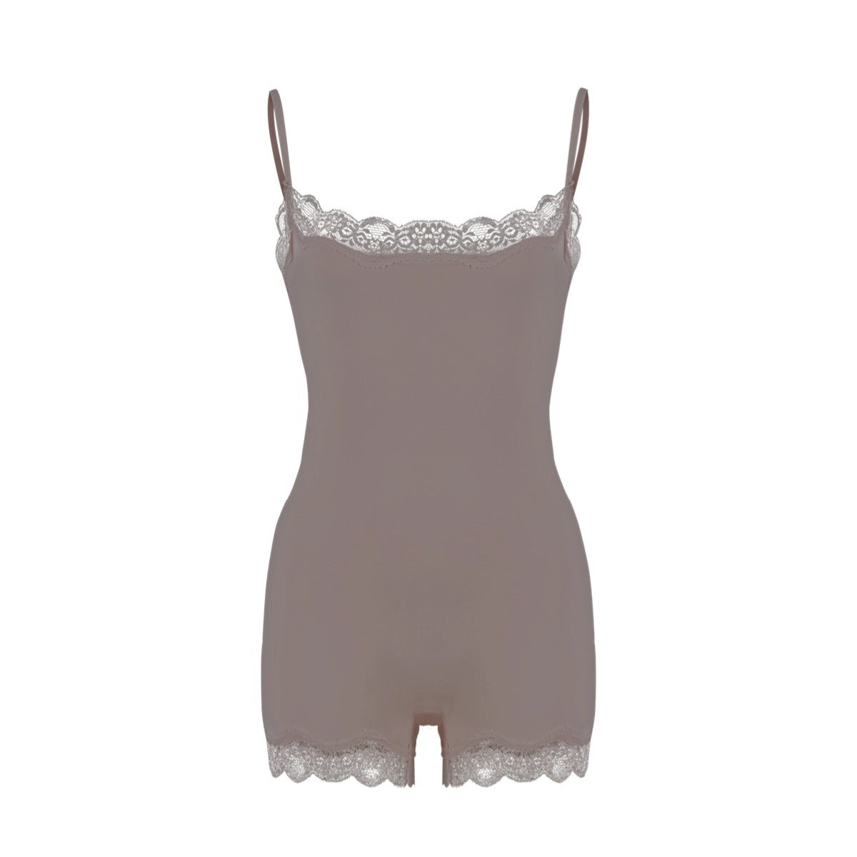 Spitzenbesetzte formende Bodysuit-Shorts