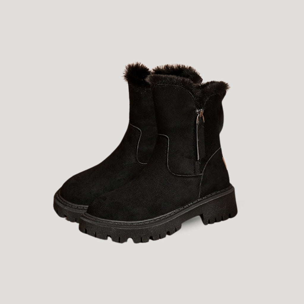 Women's ankle-high winter boots with soft lining