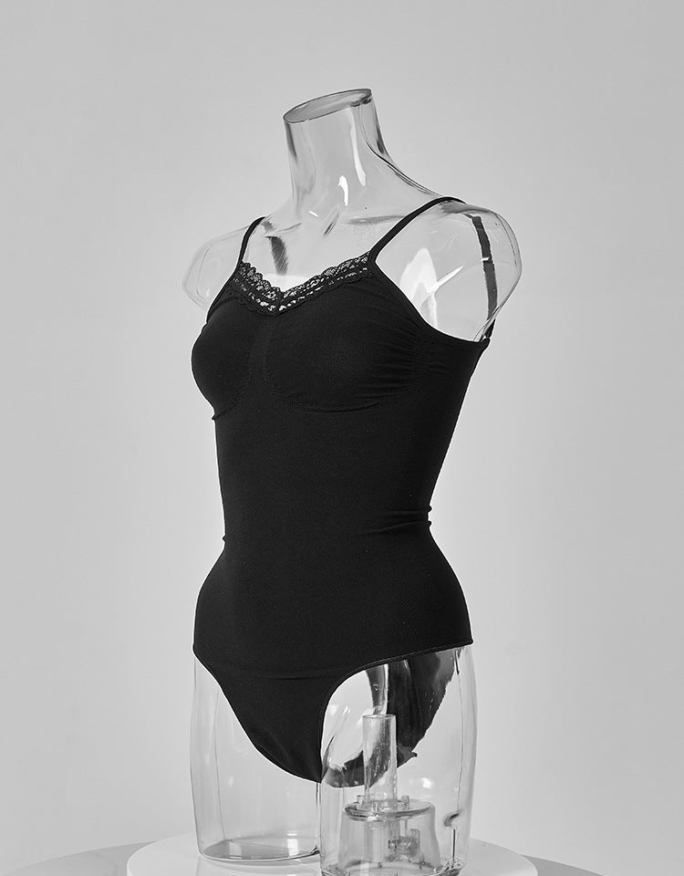 Spitzenbesetzter Camisole-Bodysuit