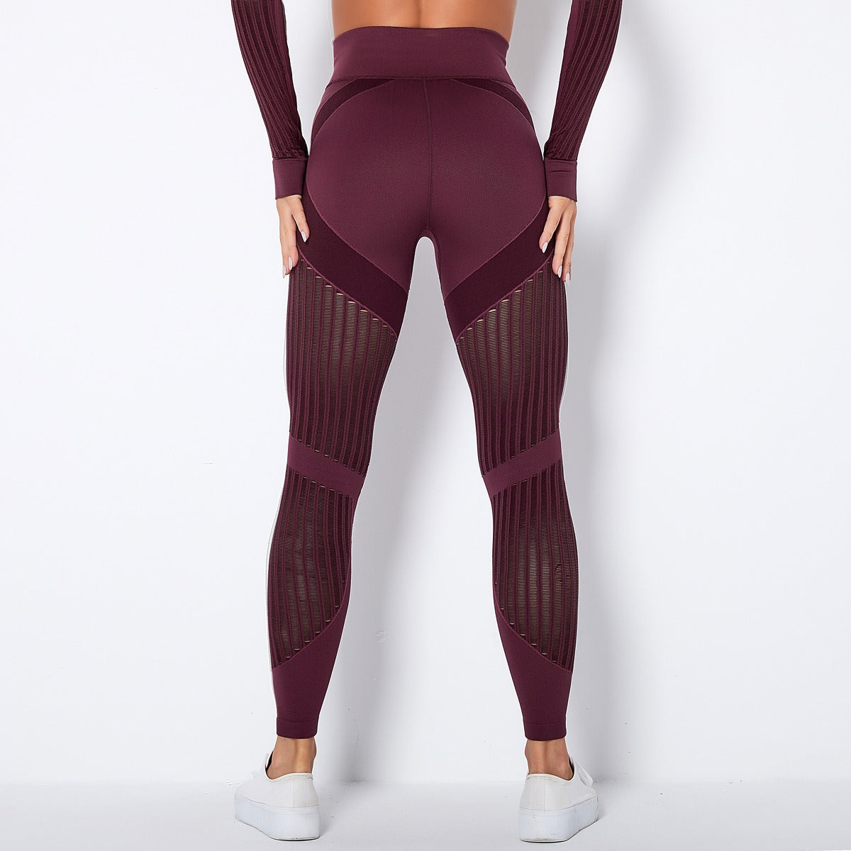 Naadloze Mesh Sculpting Legging met Hoge Taille