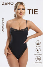 Spitzenbesetzter schlank machender Camisole-Bodysuit