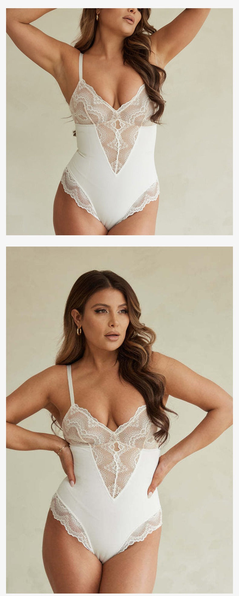 Spitzen-Panel formender Bodysuit