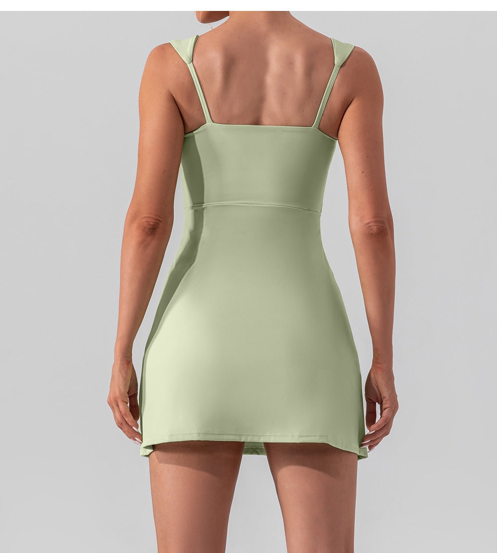 Sleeveless Athletic Shaping Mini Dress
