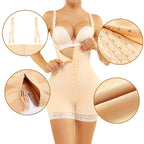 Hüftformender Ganzkörper-Bodysuit mit Hakenverschluss & Oberschenkelformung