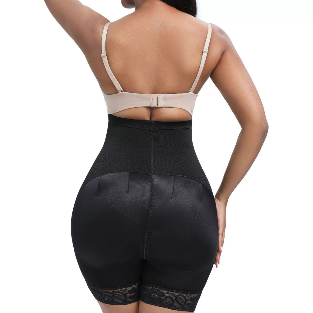 Short de maintien sculptant taille haute à fermeture éclair frontale
