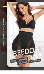 High Waist Shaping Mesh Shorts