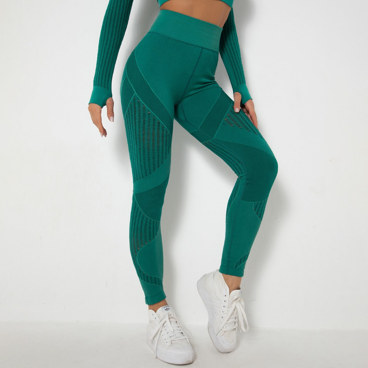 Naadloze Mesh Sculpting Legging met Hoge Taille