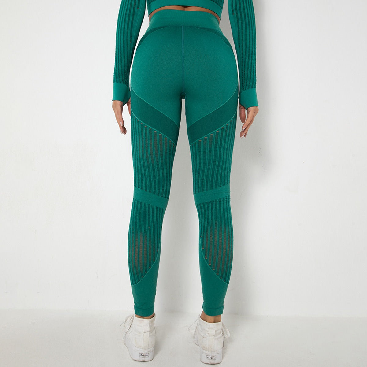 Legging Sculptant Taille Haute en Maille Sans Coutures