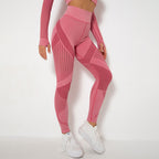 Legging Sculptant Taille Haute en Maille Sans Coutures