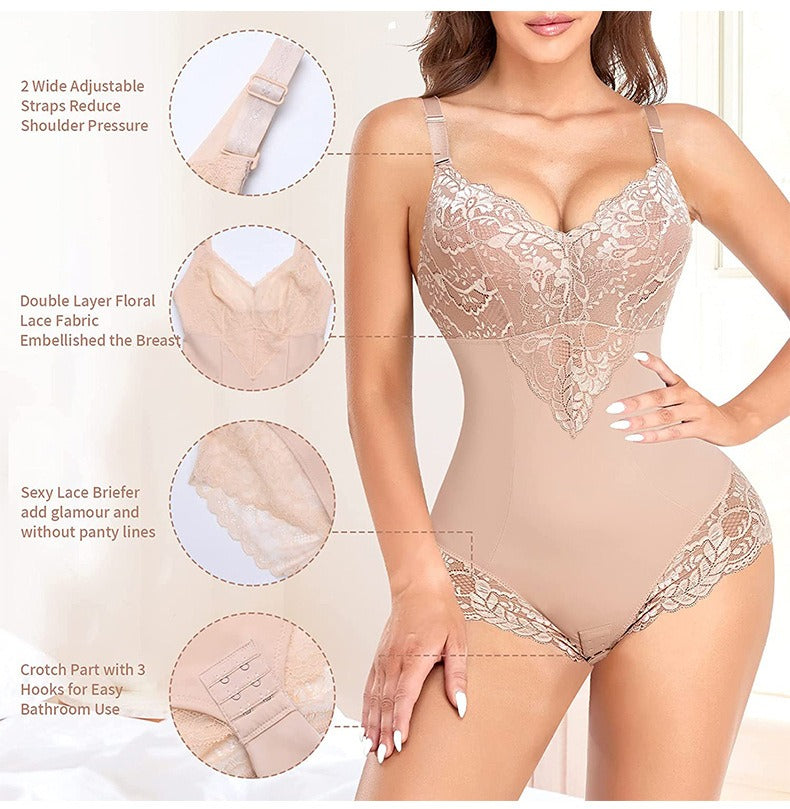 Spitzen-Hüftformender Bodysuit