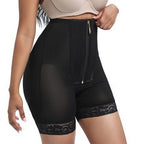 Short de maintien sculptant taille haute à fermeture éclair frontale