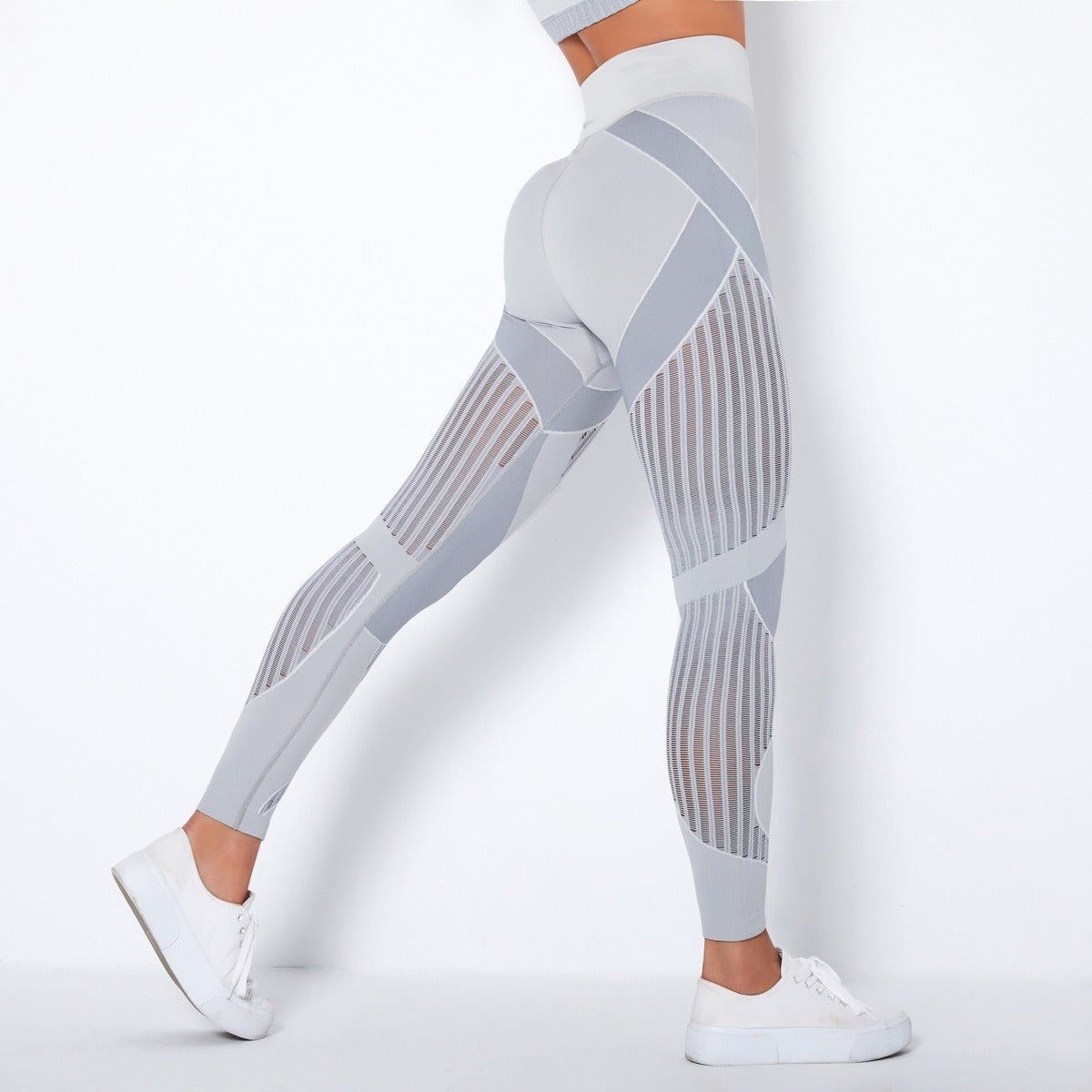 Naadloze Mesh Sculpting Legging met Hoge Taille