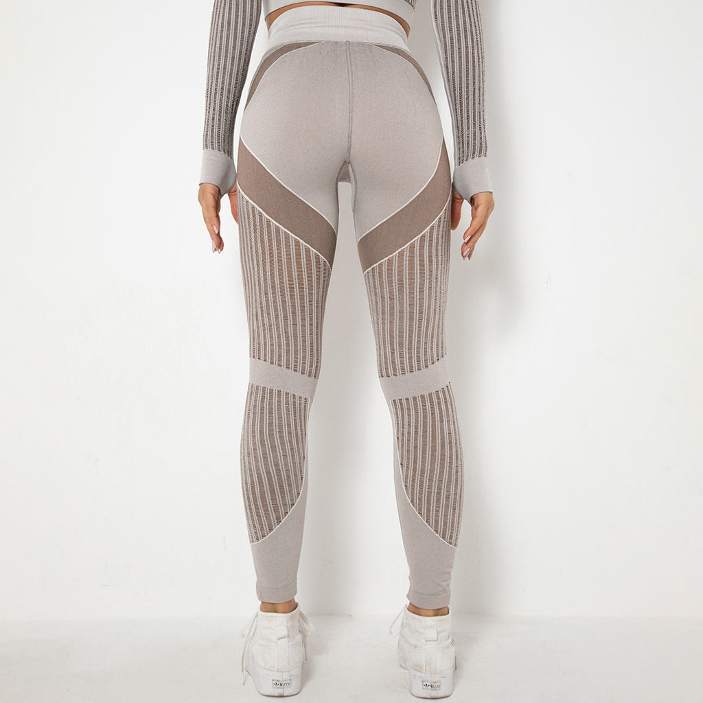 Legging Sculptant Taille Haute en Maille Sans Coutures
