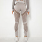 Legging Sculptant Taille Haute en Maille Sans Coutures