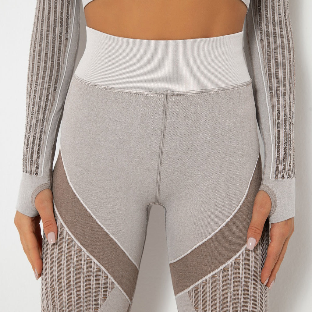 Legging Sculptant Taille Haute en Maille Sans Coutures