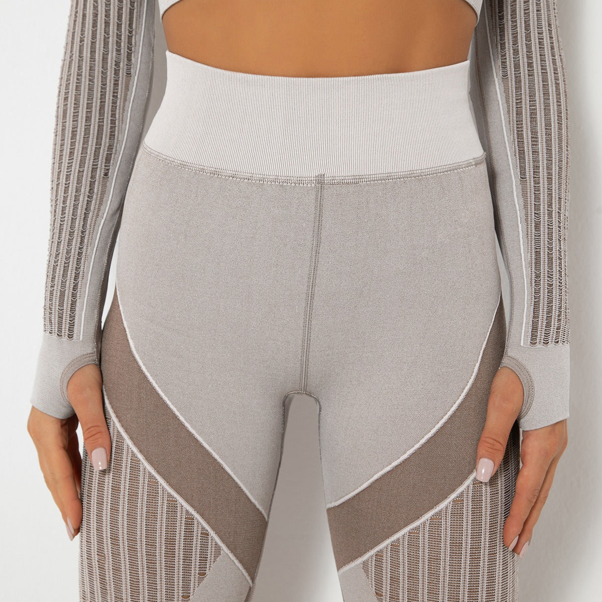Legging Sculptant Taille Haute en Maille Sans Coutures