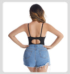 Bodysuit mit offener Rückseite aus Spitze