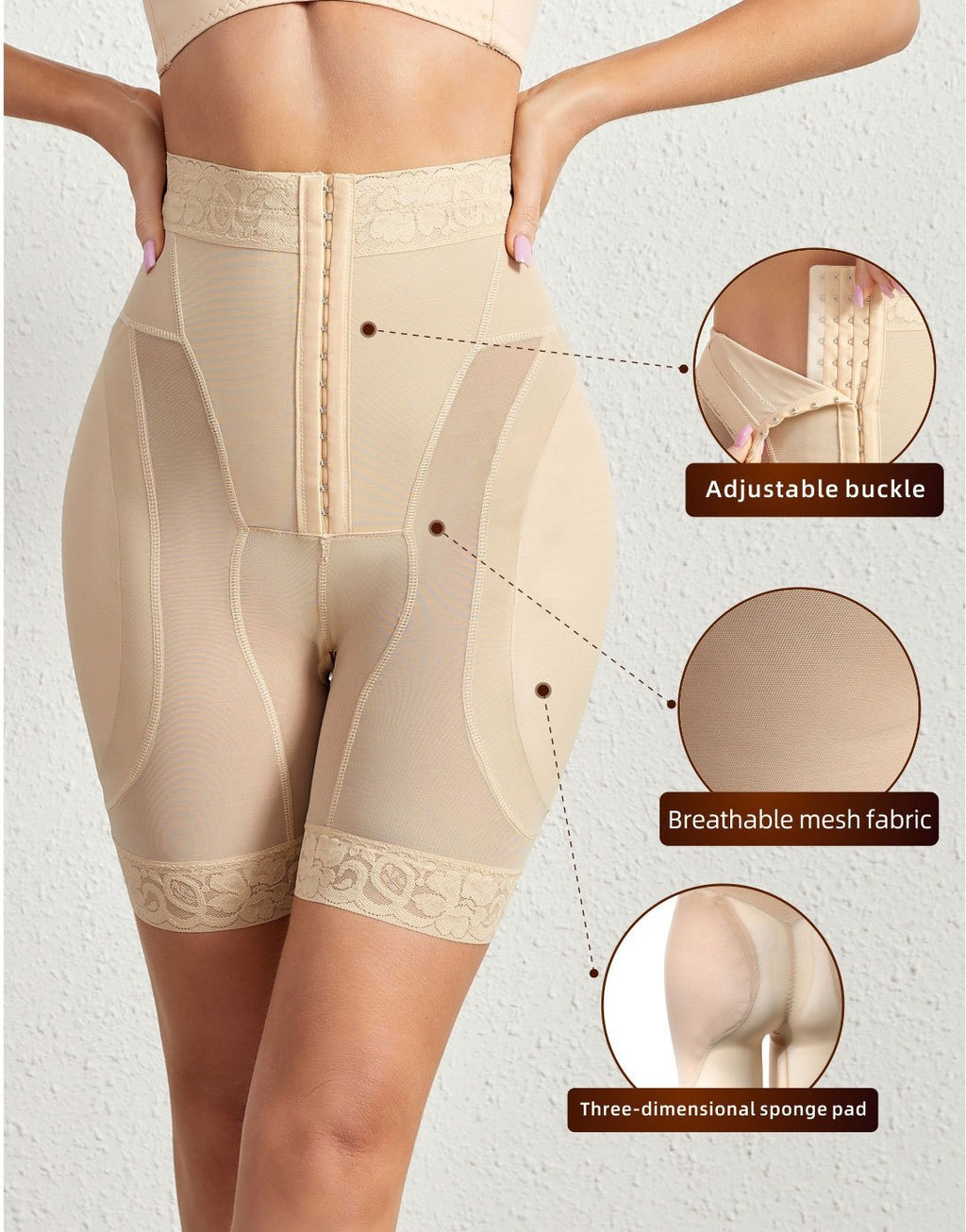 Shorty sculptant taille haute lissant les cuisses