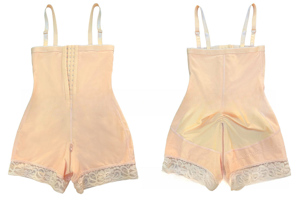 Hüftformender Ganzkörper-Bodysuit mit Hakenverschluss & Oberschenkelformung