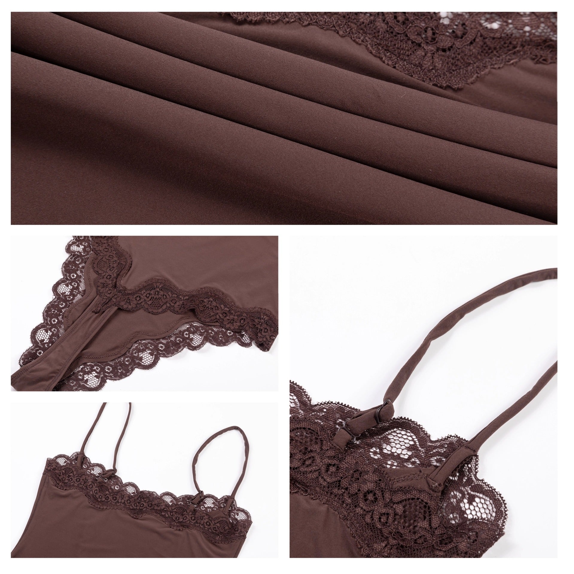 Spitzenbesetzter Cami-Bodysuit