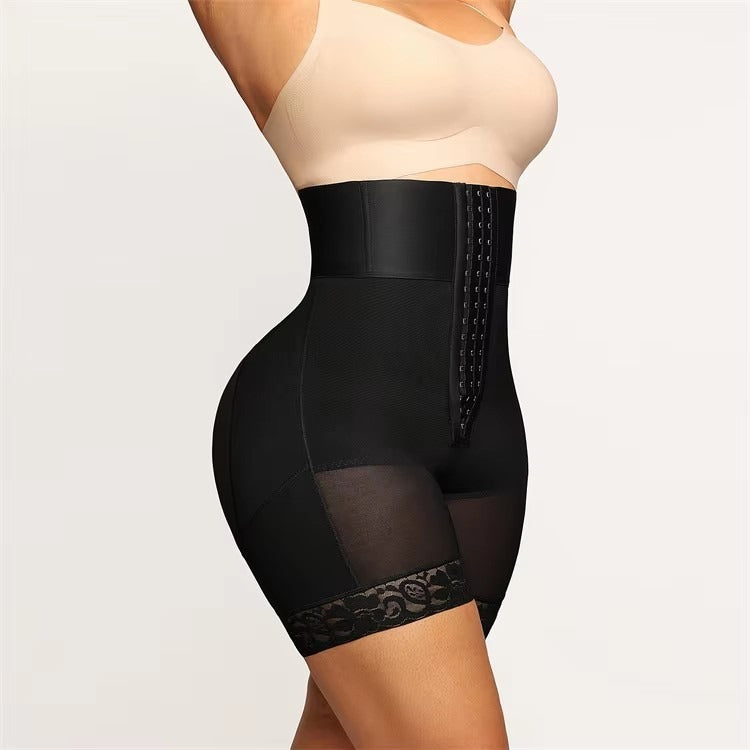 Hook-Closure Waist Shaping Shorts