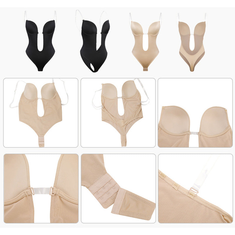 Tiefer Ausschnitt formender Bodysuit