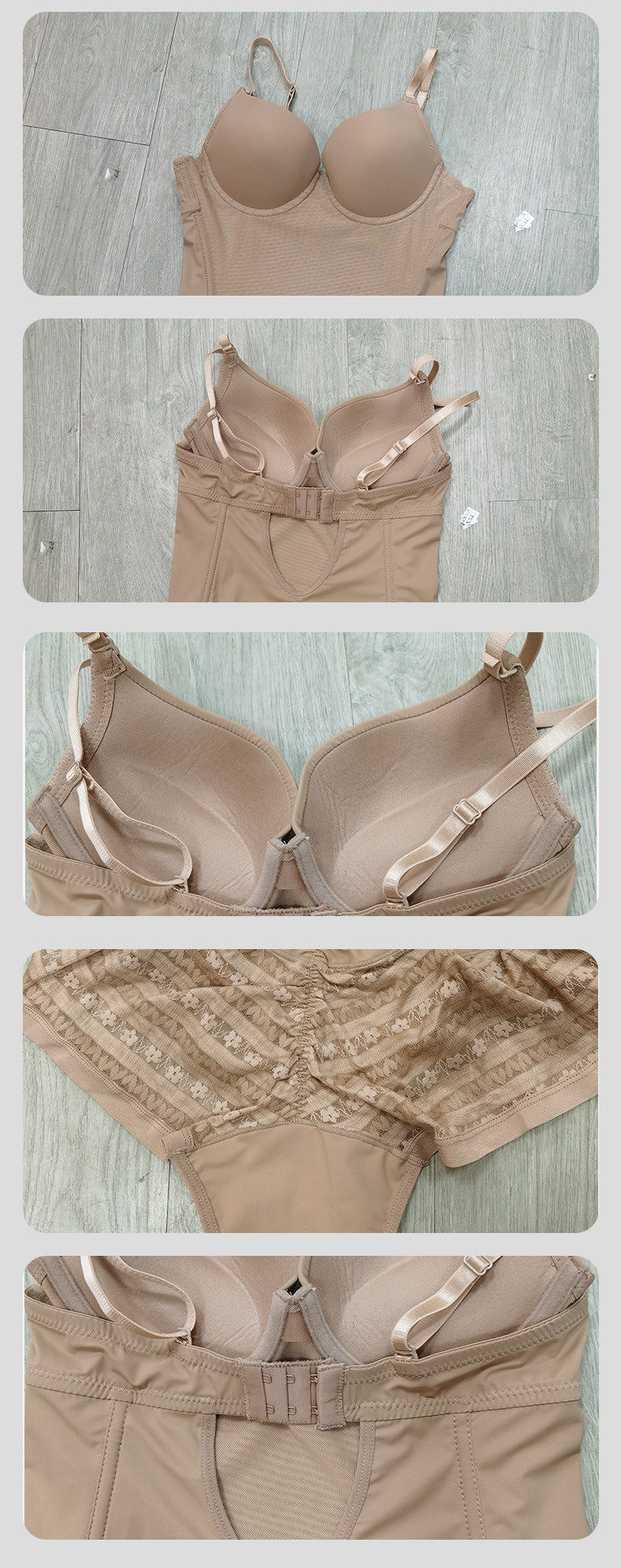Bodysuit mit offener Rückseite aus Spitze