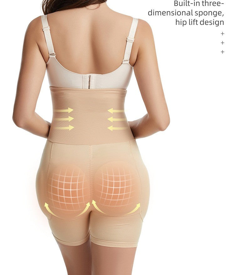 Zip-Up High-Waist Shaping Compression Shorts