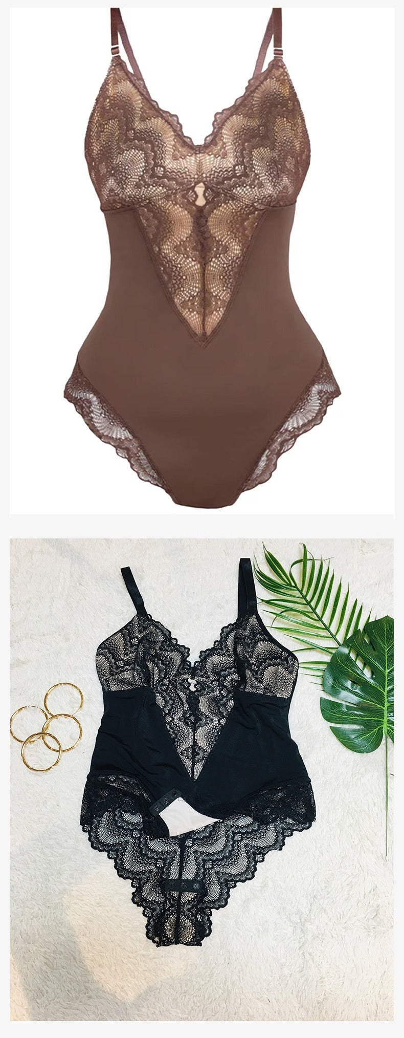 Spitzen-Panel formender Bodysuit