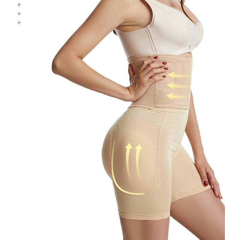 Zip-Up High-Waist Shaping Compression Shorts