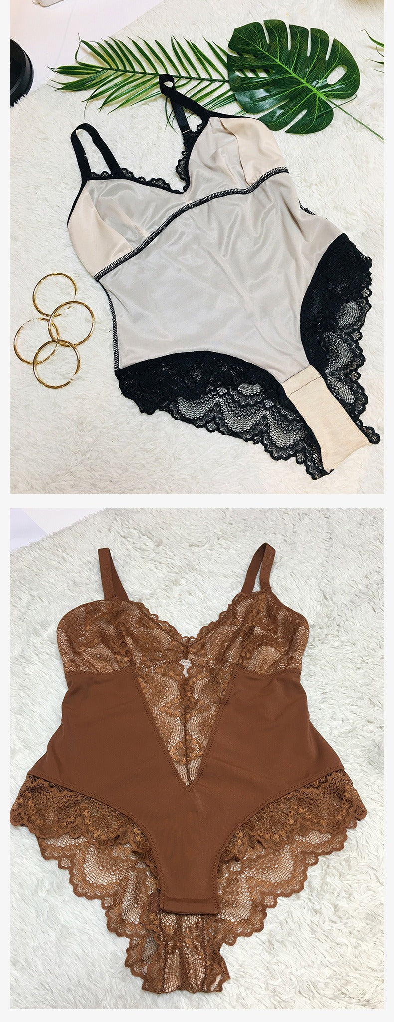 Spitzen-Panel formender Bodysuit