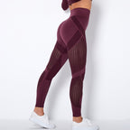 Legging Sculptant Taille Haute en Maille Sans Coutures