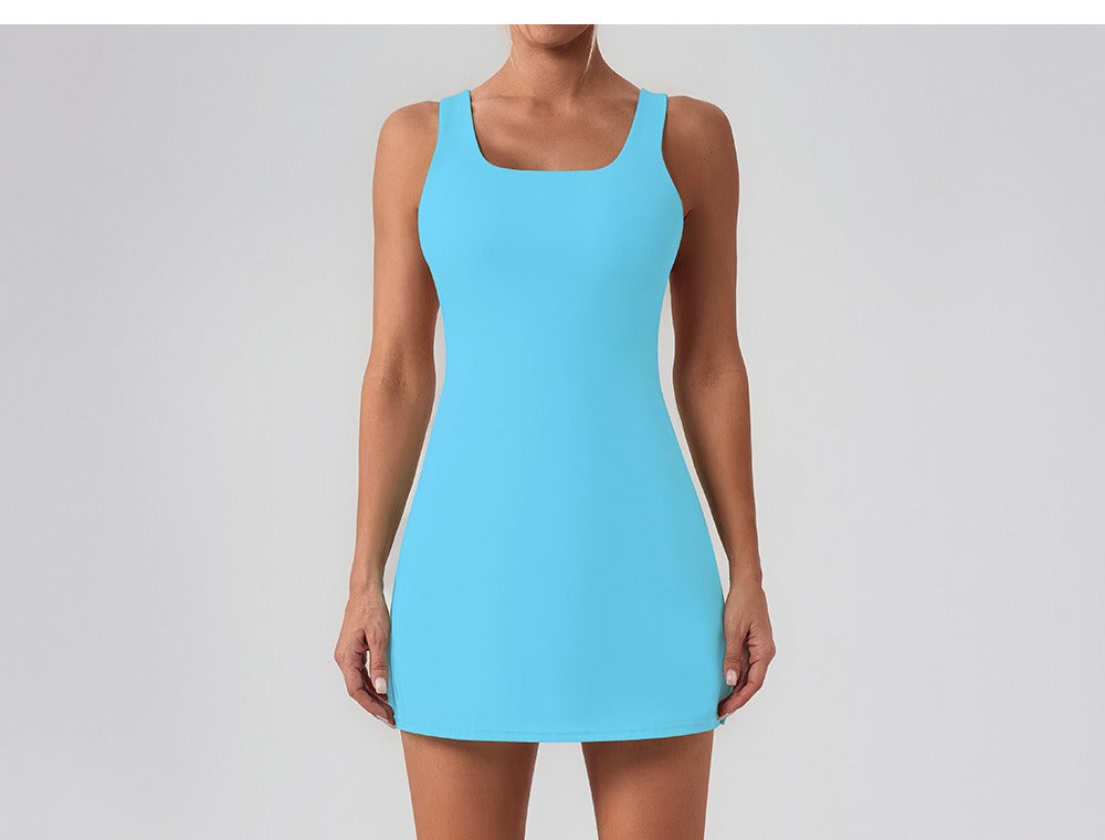 Sleeveless Athletic Shaping Mini Dress