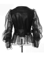 Trendige PU-Lederjacke für Damen