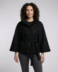 Elegant High-Collar Belted Wrap Jacket for Women