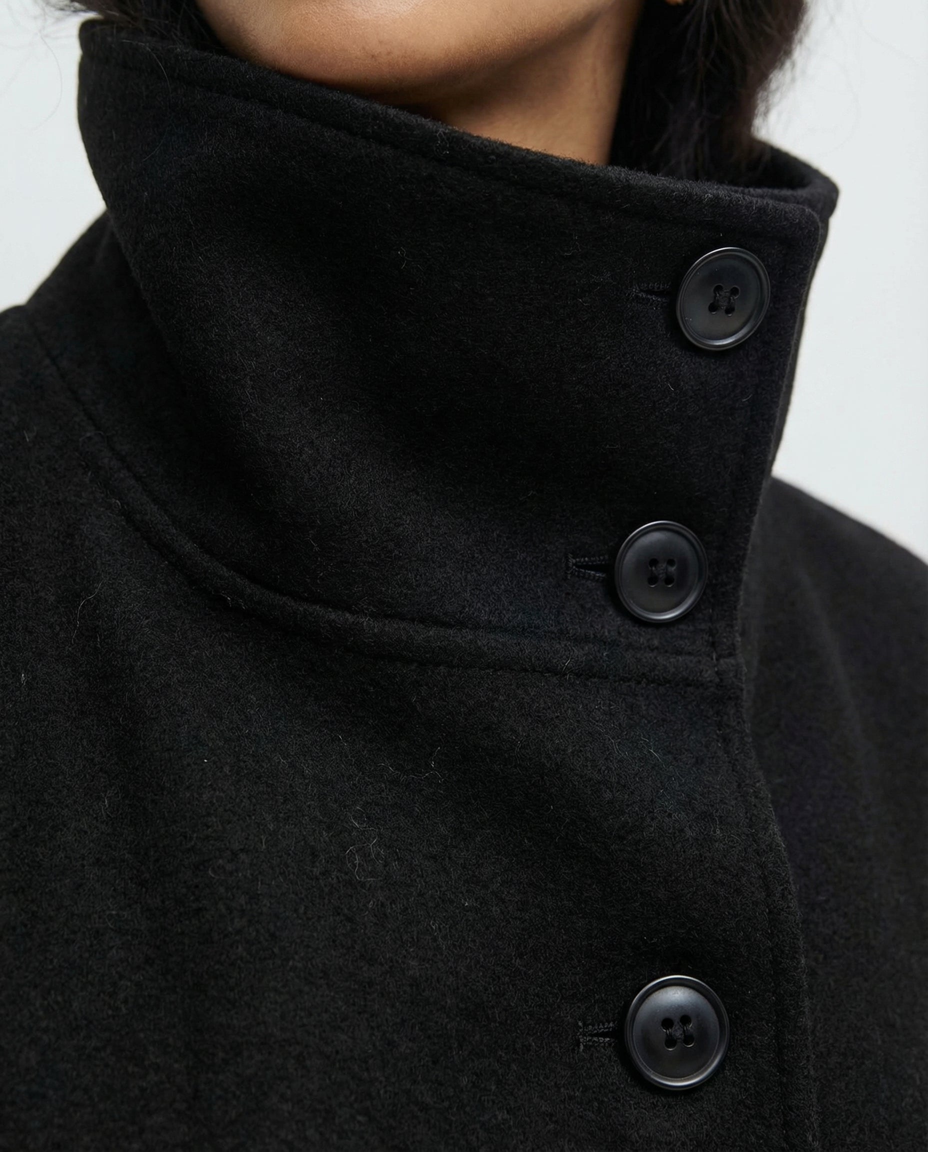 Elegant High-Collar Belted Wrap Jacket for Women