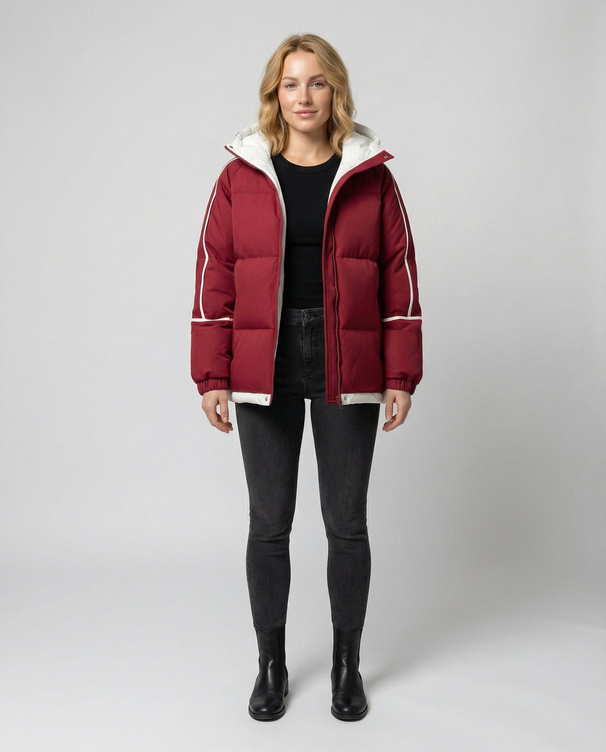 Damen-Winterjacke mit Kapuze