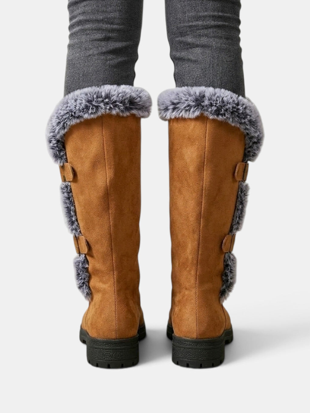 Botas altas de invierno con pelo para mujer