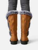 Botas altas de invierno con pelo para mujer
