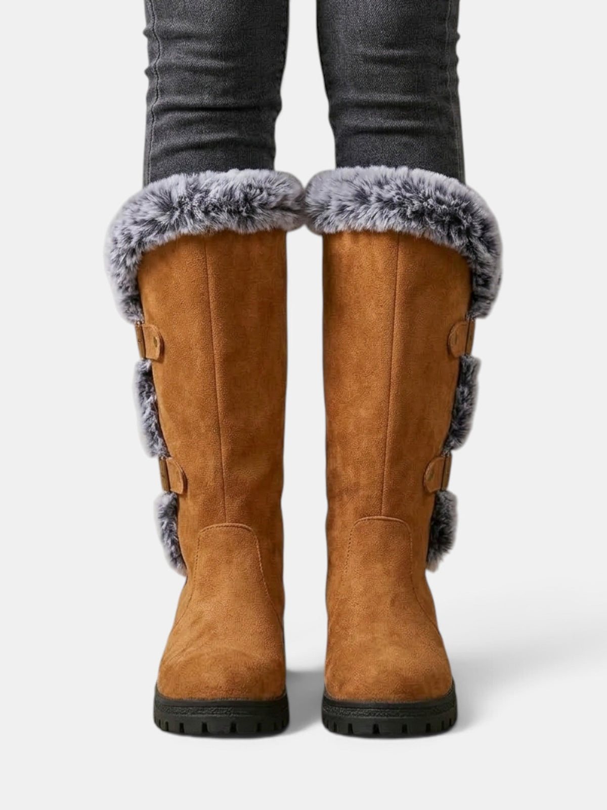 Botas altas de invierno con pelo para mujer