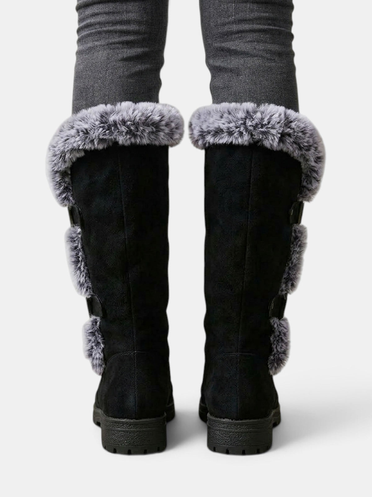 Botas altas de invierno con pelo para mujer