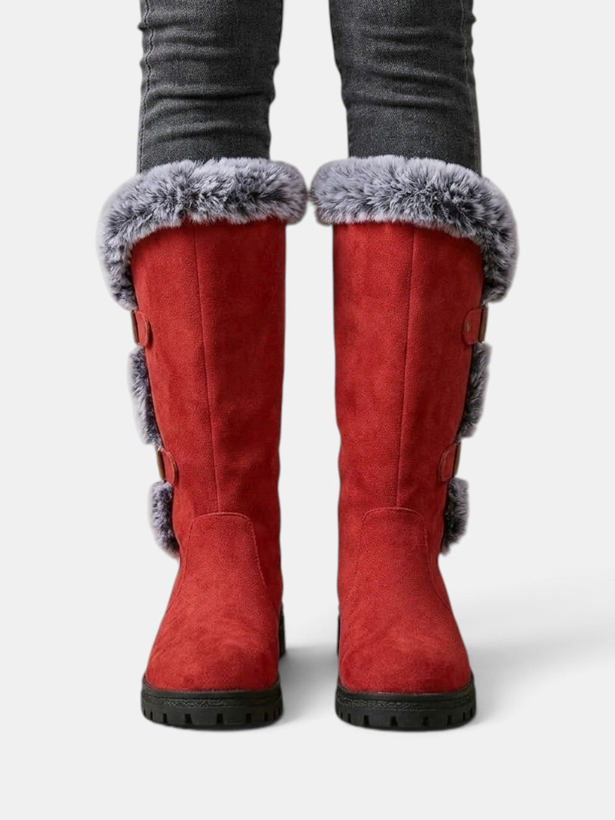 Botas altas de invierno con pelo para mujer